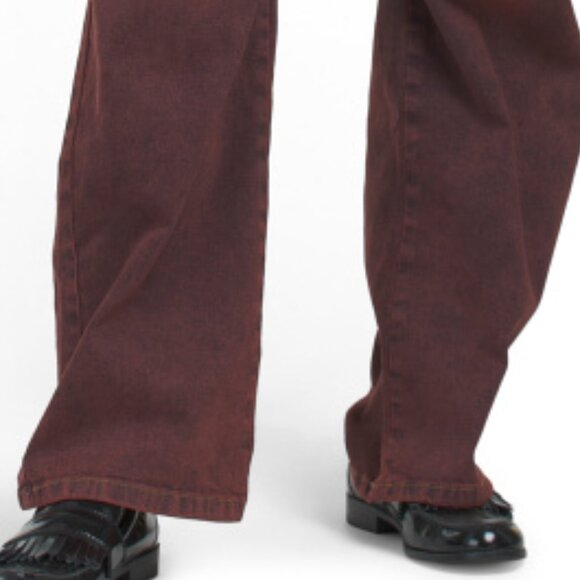 NEW MADDEN GIRL Barrel Leg Garment Dyed Jeans in ruby for women 7252j7 - Picture 5 of 5